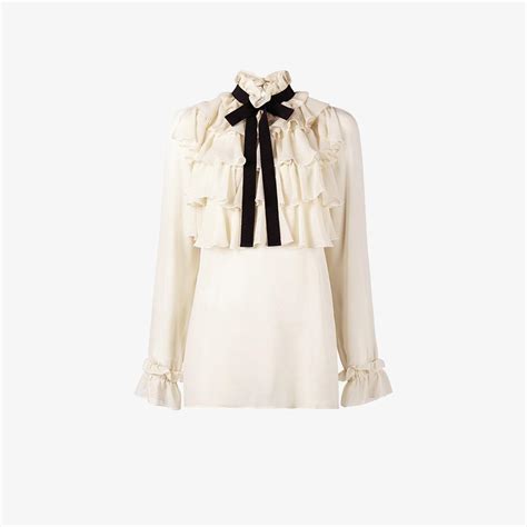 ruffle pussy bow shirt gucci|Gucci pussy.